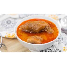 Light Soup with Cooked Rice or Fufu