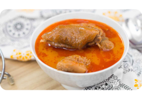 Light Soup with Cooked Rice or Fufu