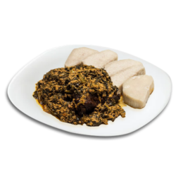 Spinach with Cooked Yam