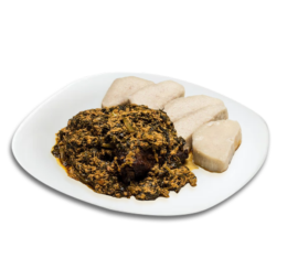 Spinach with Cooked Yam